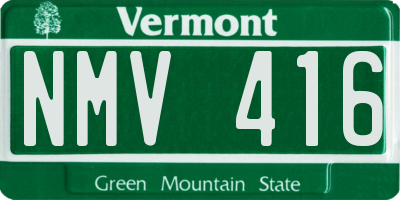 VT license plate NMV416