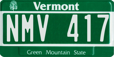 VT license plate NMV417