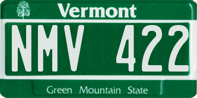 VT license plate NMV422