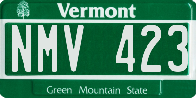 VT license plate NMV423