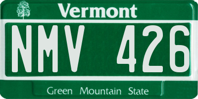 VT license plate NMV426
