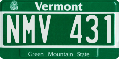 VT license plate NMV431