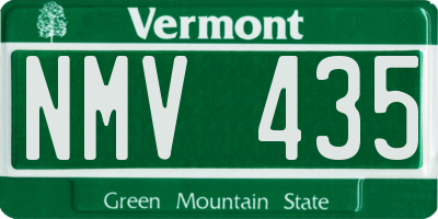 VT license plate NMV435