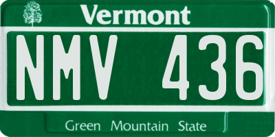 VT license plate NMV436