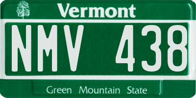 VT license plate NMV438