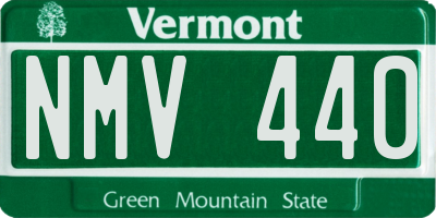 VT license plate NMV440
