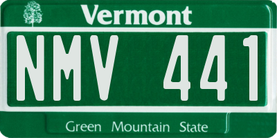 VT license plate NMV441