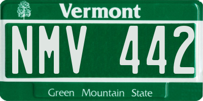 VT license plate NMV442