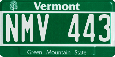 VT license plate NMV443