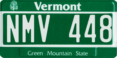 VT license plate NMV448