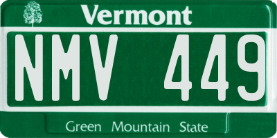 VT license plate NMV449
