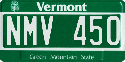 VT license plate NMV450