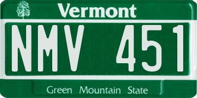 VT license plate NMV451