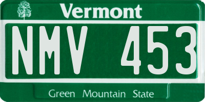 VT license plate NMV453