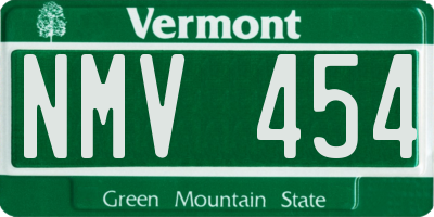 VT license plate NMV454