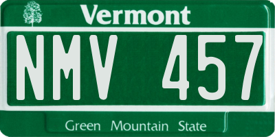 VT license plate NMV457