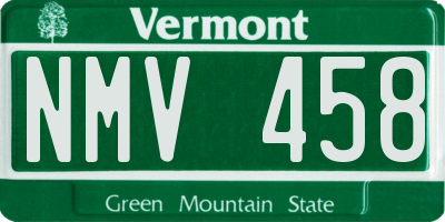VT license plate NMV458