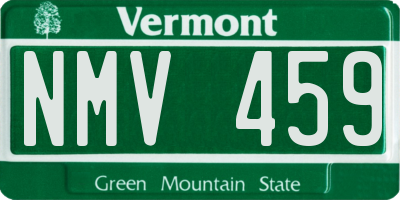 VT license plate NMV459