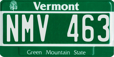 VT license plate NMV463