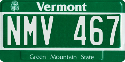VT license plate NMV467