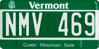 VT license plate NMV469