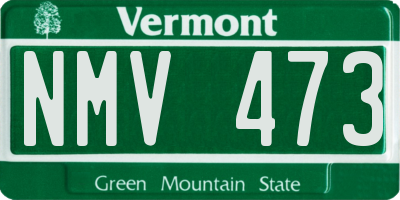 VT license plate NMV473