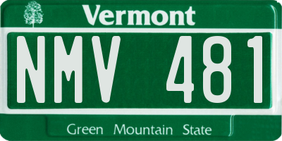 VT license plate NMV481
