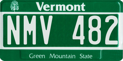 VT license plate NMV482