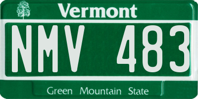 VT license plate NMV483
