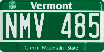 VT license plate NMV485