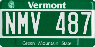 VT license plate NMV487