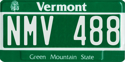 VT license plate NMV488