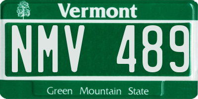 VT license plate NMV489