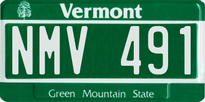 VT license plate NMV491