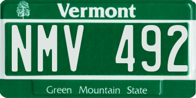 VT license plate NMV492