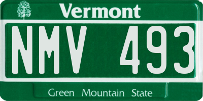 VT license plate NMV493