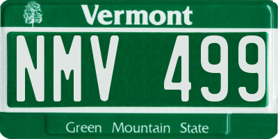 VT license plate NMV499