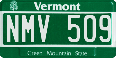 VT license plate NMV509