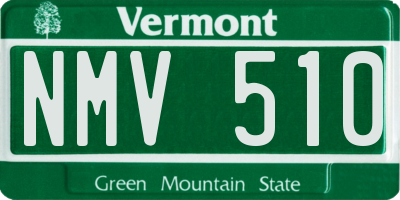 VT license plate NMV510