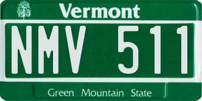 VT license plate NMV511