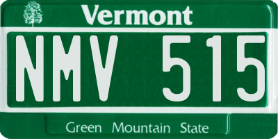 VT license plate NMV515