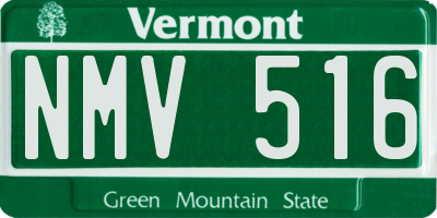 VT license plate NMV516