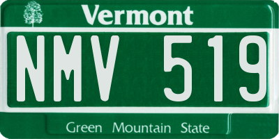 VT license plate NMV519