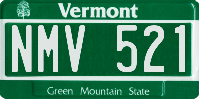VT license plate NMV521