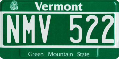 VT license plate NMV522