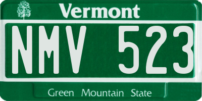 VT license plate NMV523