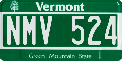 VT license plate NMV524