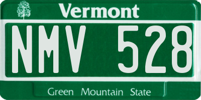 VT license plate NMV528
