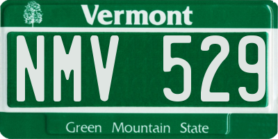 VT license plate NMV529