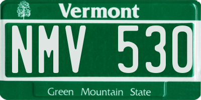 VT license plate NMV530